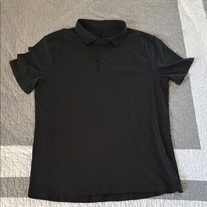 Lululemon Athletica Black Evolution Polo Shirt Short Sleeve